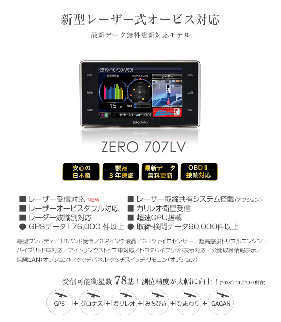 ドライビング・セーフティ・センサー ZERO 707LV
